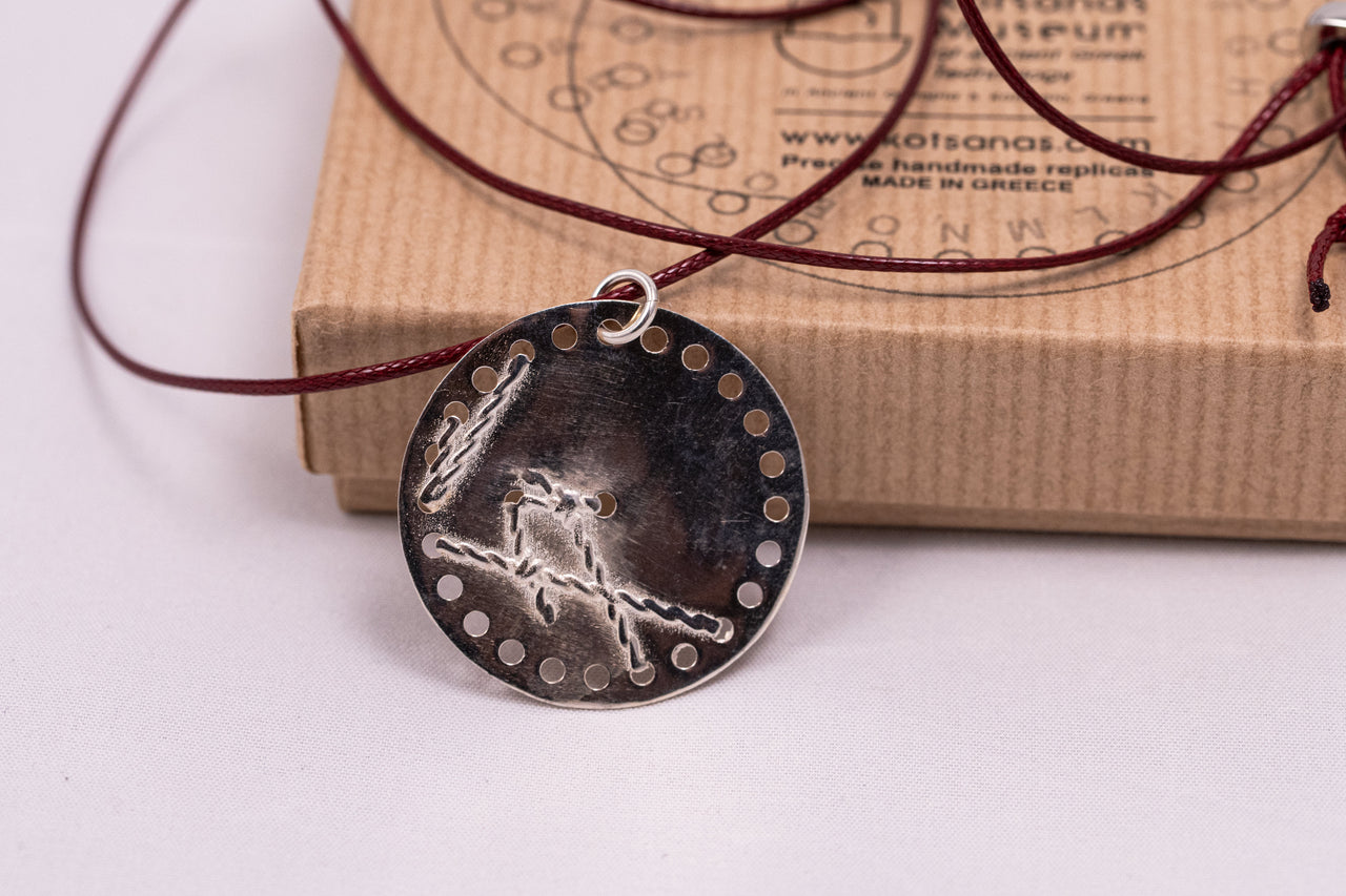 Silver Necklace - The cryptographic disc of Aeneas