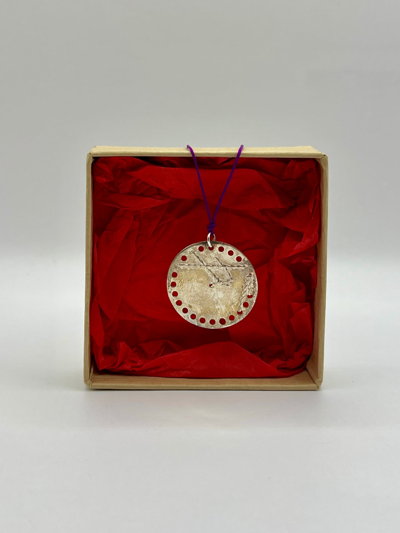 Silver Necklace - The cryptographic disc of Aeneas